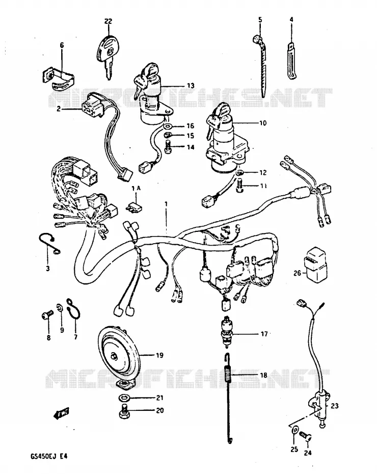 FAISCEAU ELECTRIQUE Suzuki MOTO 450 GS-S 1987  GS450SH(E/F/G/H/J)