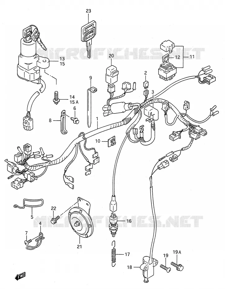 FAISCEAU ELECTRIQUE Suzuki MOTO 500 GS-E 1995  GS500ESKS(E28)
