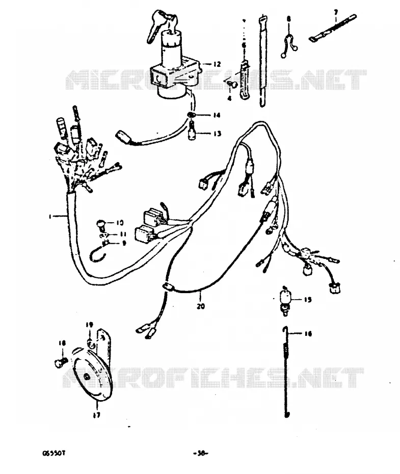 FAISCEAU ELECTRIQUE Suzuki MOTO 550 GS 1980  GS550ET(T)