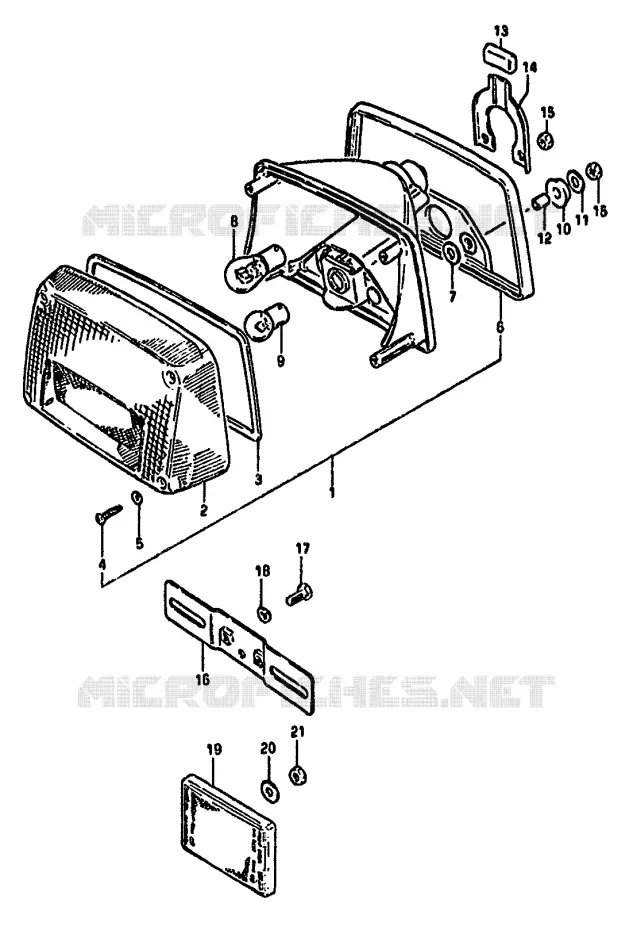 FEU ARRIERE (E17) Suzuki MOTO 550 GS 1982  GS550MZ(X/Z)