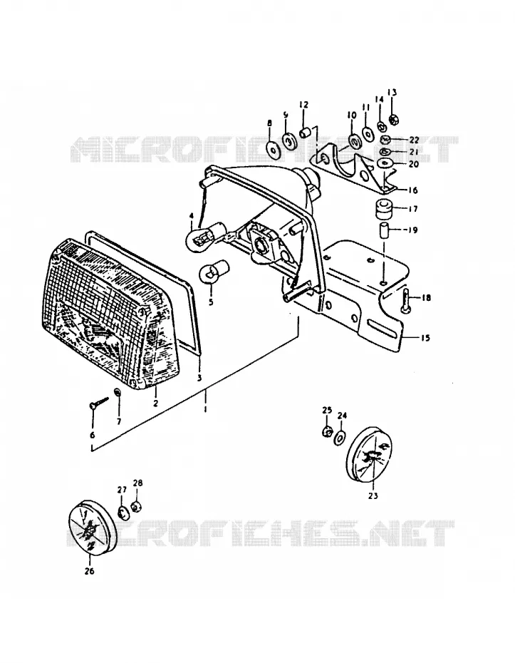 FEU ARRIERE (E18, E26, E39) Suzuki MOTO 1000 GS 1980  GS1000T(T)