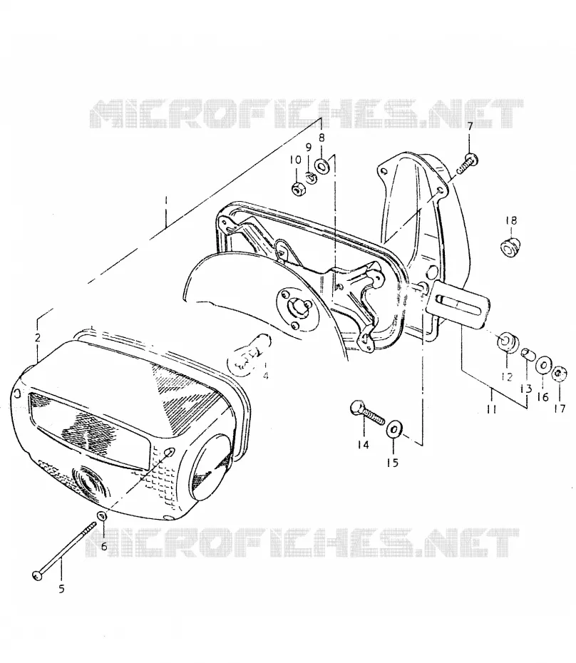 FEU ARRIERE (E2, E4, E21, E25) Suzuki MOTO 550 GS 1980  GS550LT