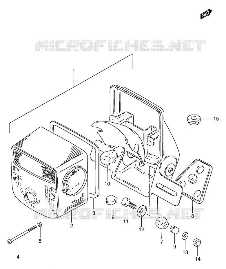 FEU ARRIERE (E22) Suzuki MOTO 250 GN 1985  GN250F(E2)