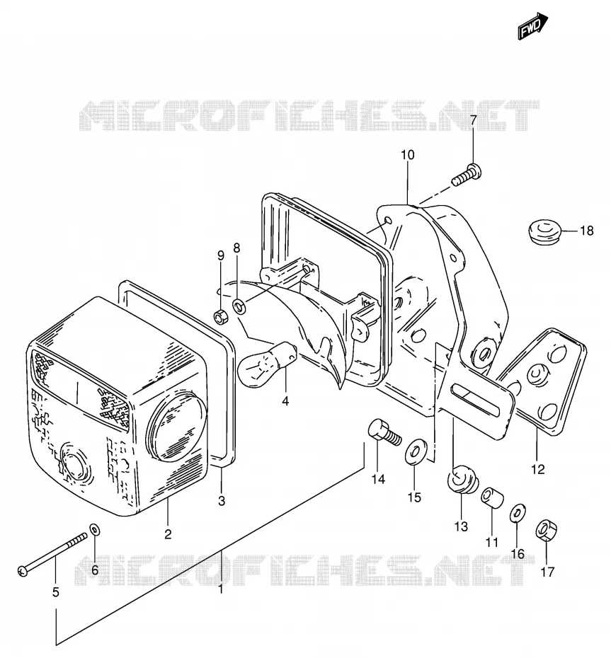 FEU ARRIERE (E25,E39) Suzuki MOTO 250 GN 1990  GN250L(E2)