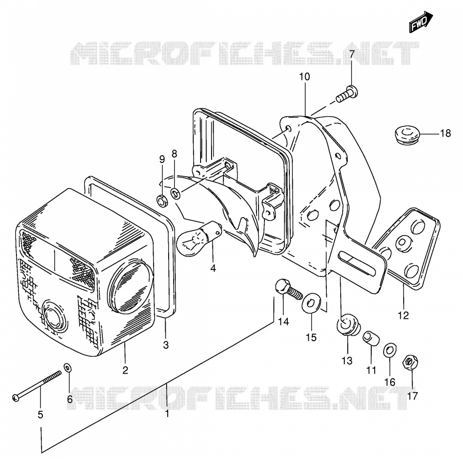 FEU ARRIERE (E2,E4,E21,E34) Suzuki MOTO 125 GN 1982  GN125EZ(E1)