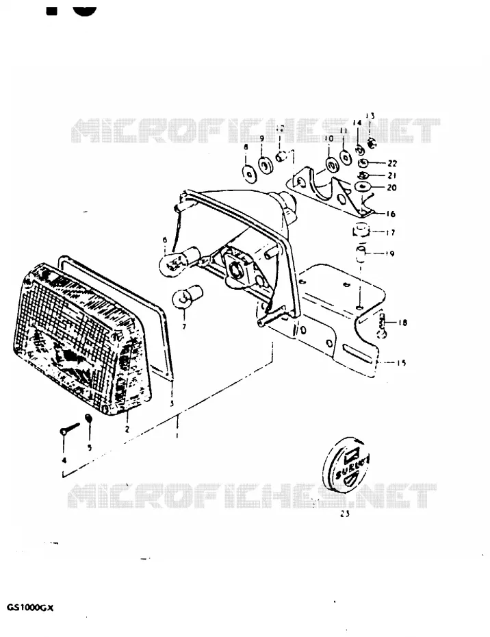 FEU ARRIERE (E34) Suzuki MOTO 1000 GS 1981  GS1000GX(X/T)