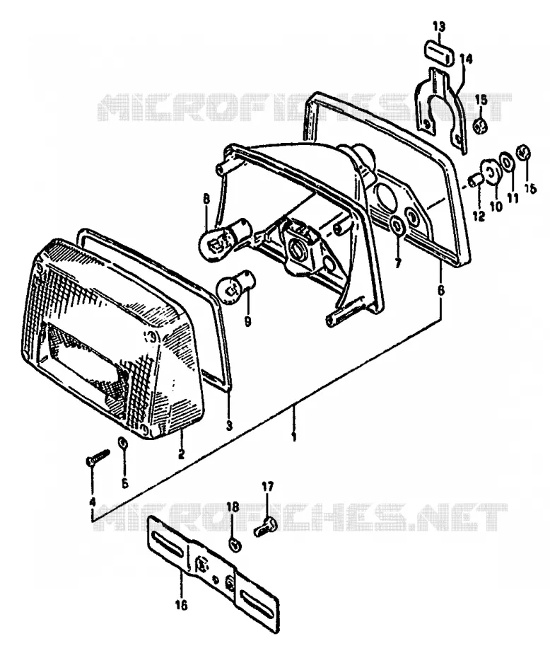 FEU ARRIERE (E34) Suzuki MOTO 550 GS 1981  GS550MX(X/Z)