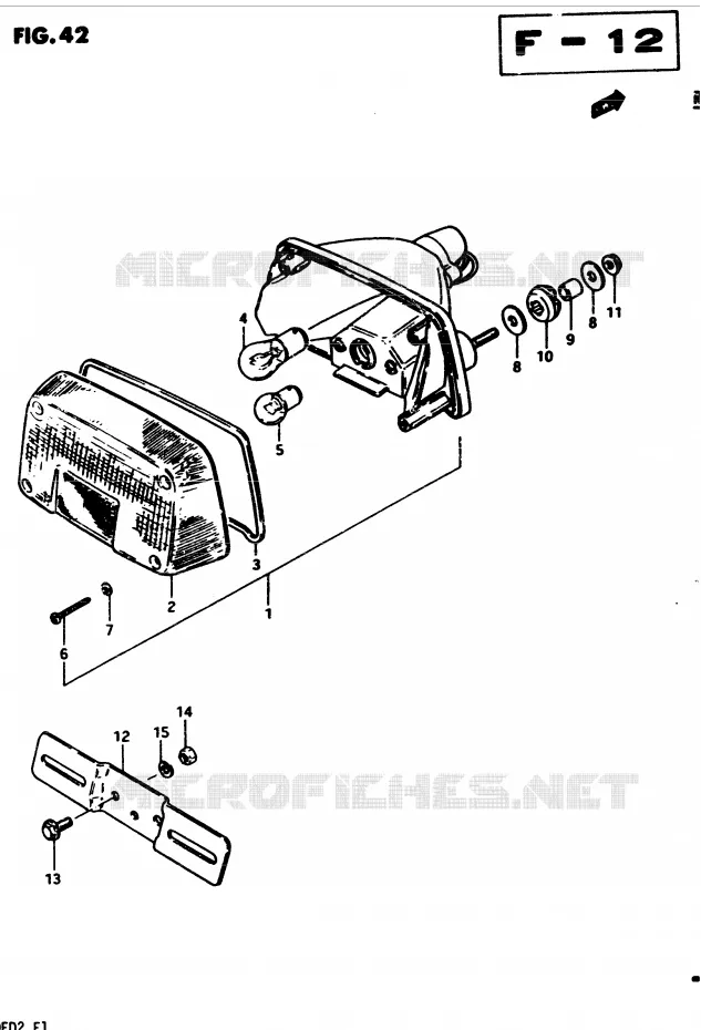 FEU ARRIERE (E39) Suzuki MOTO 450 GS-S 1982  GS450SZ(2/Z/D)