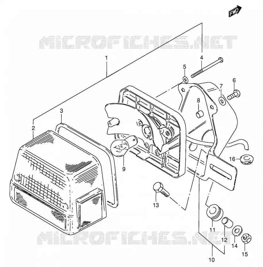 FEU ARRIERE (MODELE N/R E30) Suzuki MOTO 125 GN 1989  GN125K(E1)