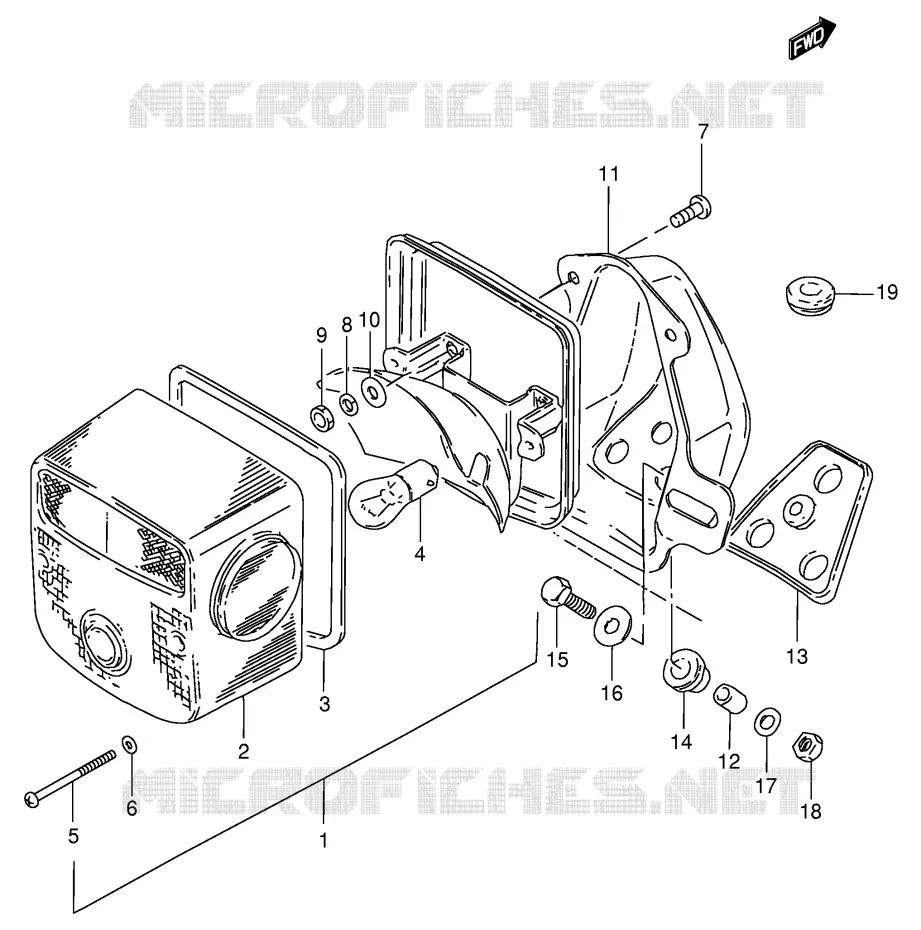 FEU ARRIERE Suzuki MOTO 125 GN 1992  GN125EN(E1)