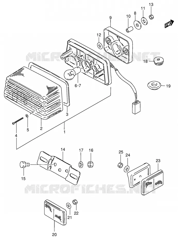FEU ARRIERE Suzuki MOTO 125 GS 1982  GS125EEZ(E1)