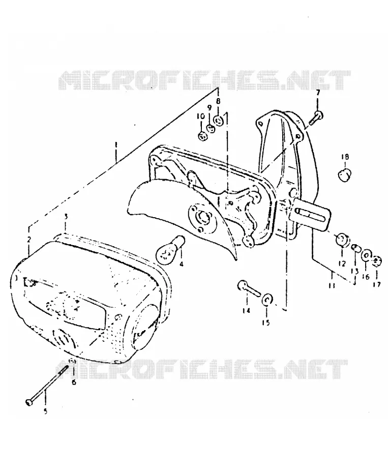 FEU ARRIERE Suzuki MOTO 400 GSX 1980  GSX400LX(T/X)