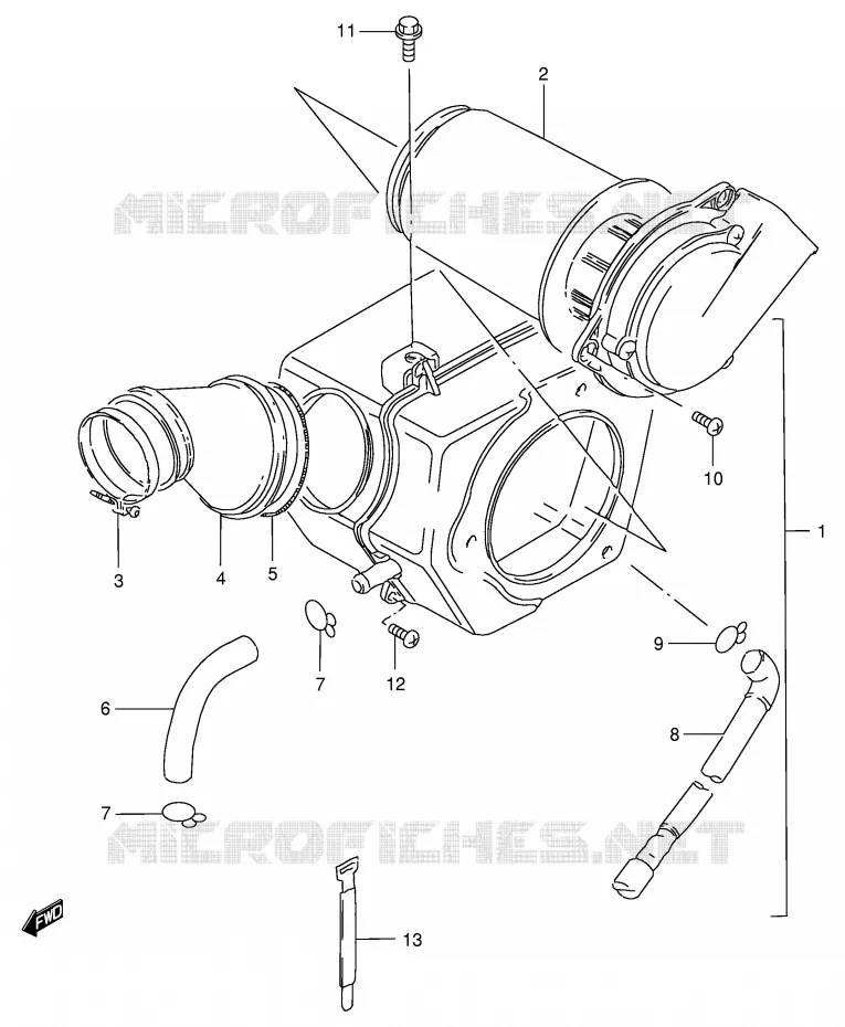 FILTRE A AIR (GS125ESK/ESL E24, MODELE M/R) Suzuki MOTO 125 GS 1982  GS125Z(E1)