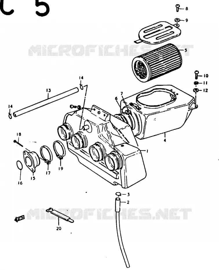 FILTRE A AIR Suzuki MOTO 1000 GS 1978  GS1000HC(C/N)
