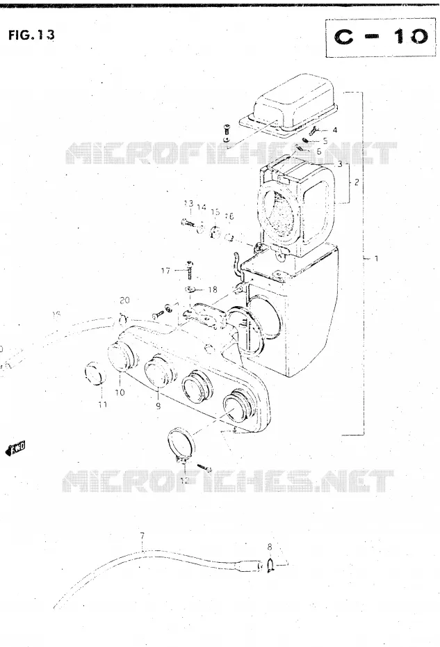FILTRE A AIR Suzuki MOTO 500 GS-E 1982  GS500EZ(Z/D)