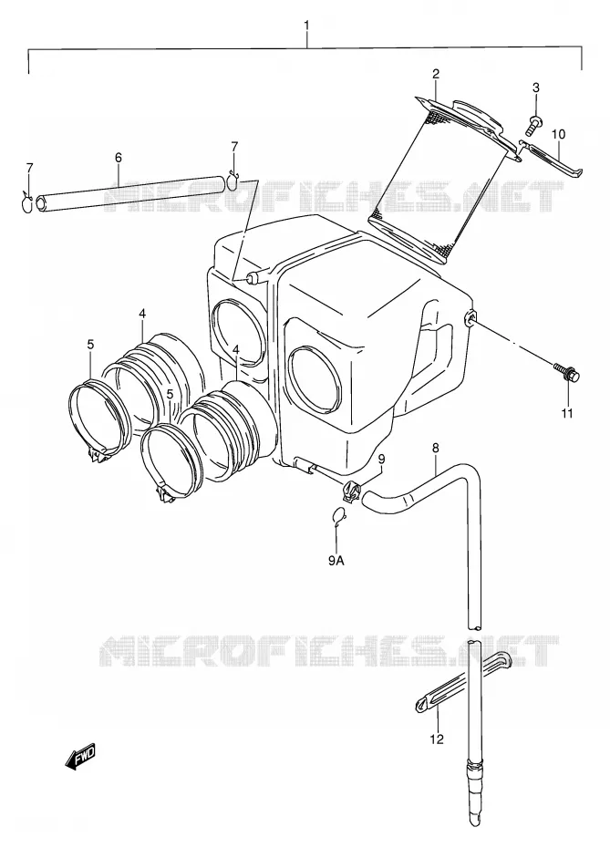 FILTRE A AIR Suzuki MOTO 500 GS-E 1992  GS500EN(E2)
