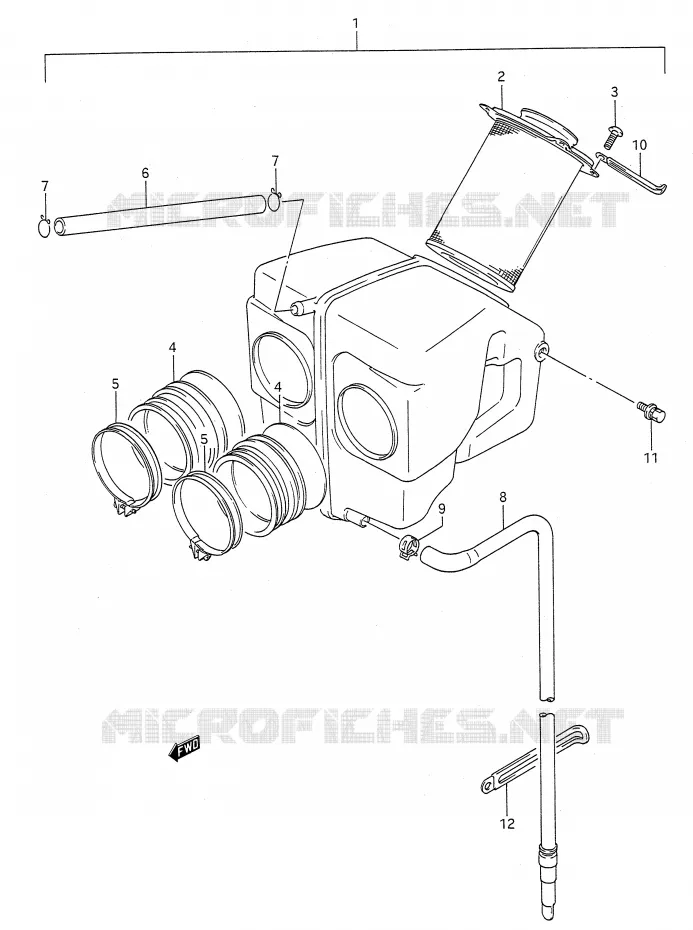 FILTRE A AIR Suzuki MOTO 500 GS-E 1996  GS500ET(E28)