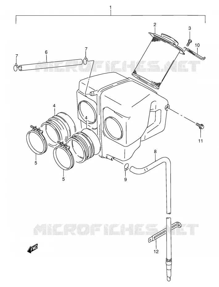 FILTRE A AIR Suzuki MOTO 500 GS-E 2001  GS500K1(E2)
