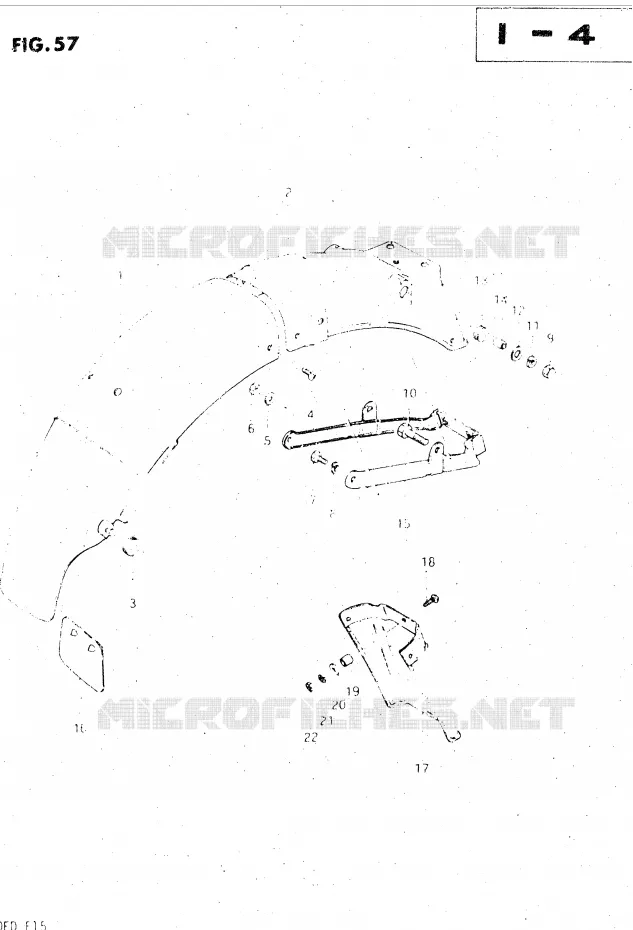 GARDE BOUE ARRIERE Suzuki MOTO 500 GS-E 1982  GS500EZ(Z/D)