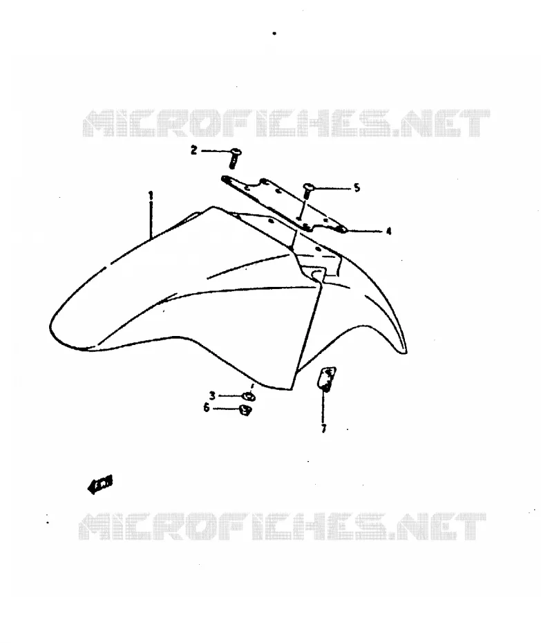 GARDE BOUE AVANT Suzuki MOTO 400 GSX-R 1987  GSX-R400H