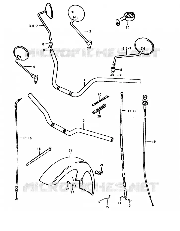 GUIDON - GARDE BOUE AVANT Suzuki MOTO 1000 GS 1980  GS1000ET(T)
