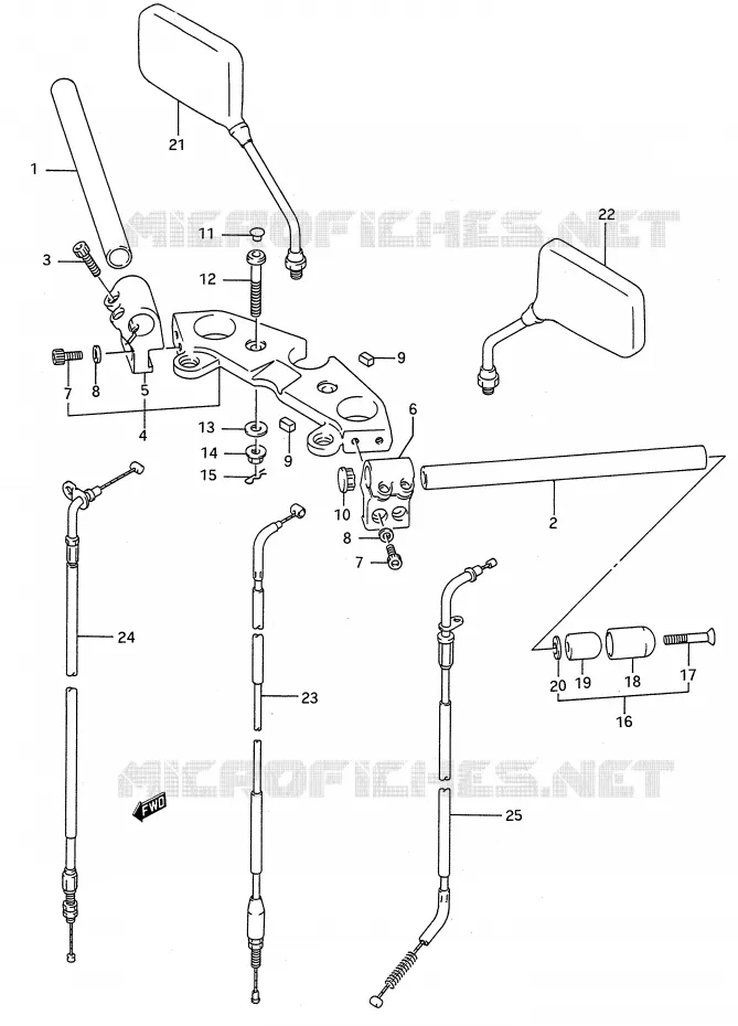 GUIDON (MODELE K) Suzuki MOTO 500 GS-E 1995  GS500ES(E28)