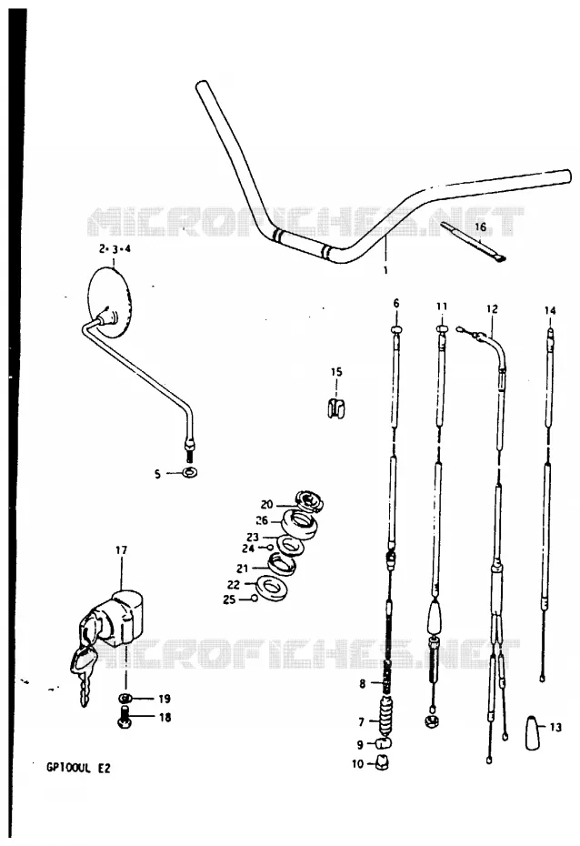 GUIDON Suzuki MOTO 100 GP 1999  GP100EX(X/D/L)