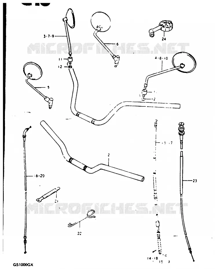 GUIDON Suzuki MOTO 1000 GS 1980  GS1000GT(X/T)