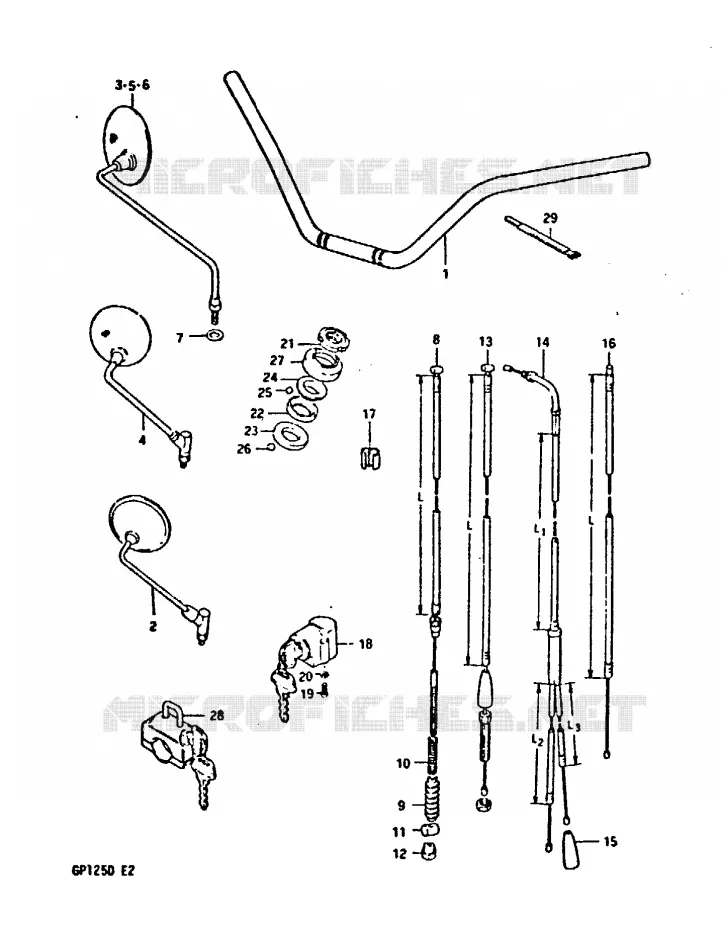 GUIDON Suzuki MOTO 125 GP 1999  GP125X(X/D)