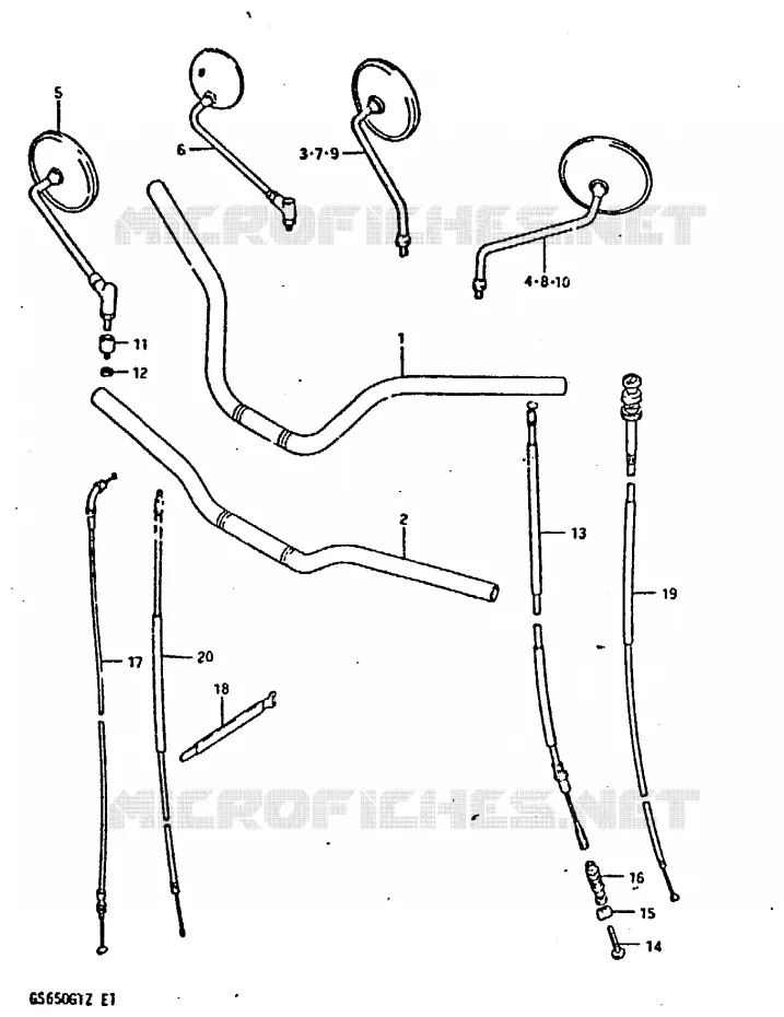 GUIDON Suzuki MOTO 650 GS 1982  GS650GTZ(X/Z)