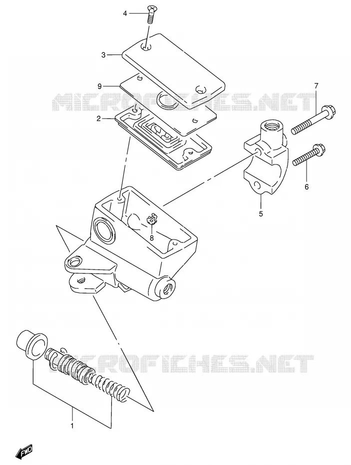MAITRE CYLINDRE  (MODELE R) Suzuki MOTO 250 GN 1990  GN250L(E2)