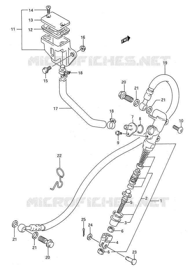 MAITRE CYLINDRE ARRIERE Suzuki MOTO 500 GS-E 1996  GS500ESKT(E28)