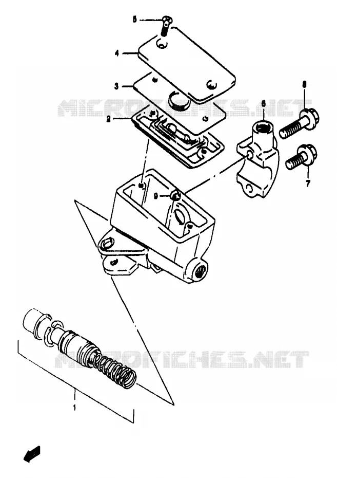 MAITRE CYLINDRE AVANT (GSF1200SAV/SAW/SAX/SAY) Suzuki MOTO 1200 BANDIT 2000  GSF1200SY(T/V/W/X/Y)