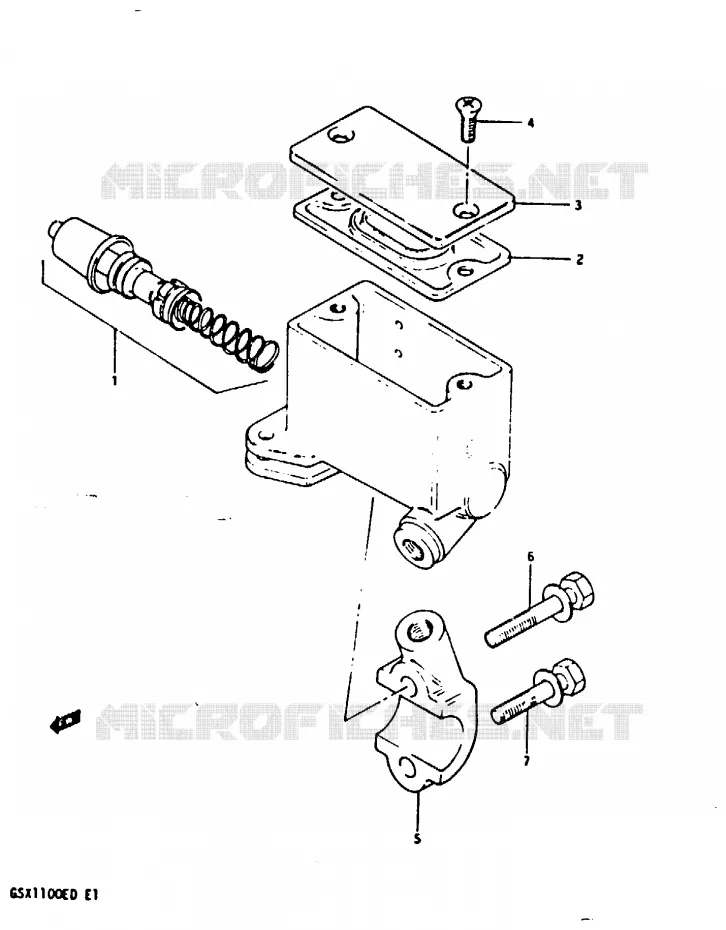 MAITRE CYLINDRE AVANT (GSX1100EZ/EXD/ESD) Suzuki MOTO 1100 GSX 1983  GSX1100D(Z/D)