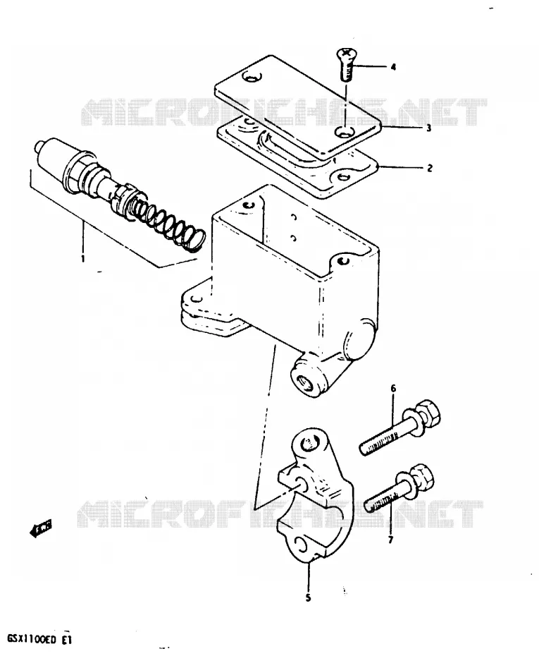 MAITRE CYLINDRE AVANT (GSX1100Z/D/XD) Suzuki MOTO 1100 GSX 1983  GSX1100XD(Z/D)