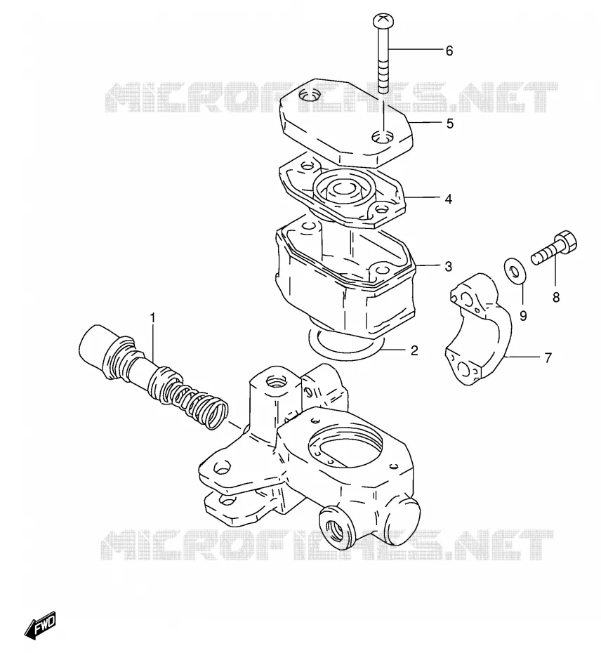 MAITRE CYLINDRE AVANT (MODELE Z/D/F) Suzuki MOTO 125 GS 1985  GS125ESF(E1)