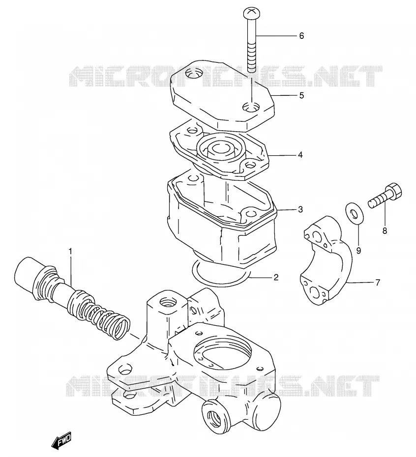 MAITRE CYLINDRE AVANT (MODELE Z/D/K) Suzuki MOTO 125 GN 1994  GN125ER(E1)