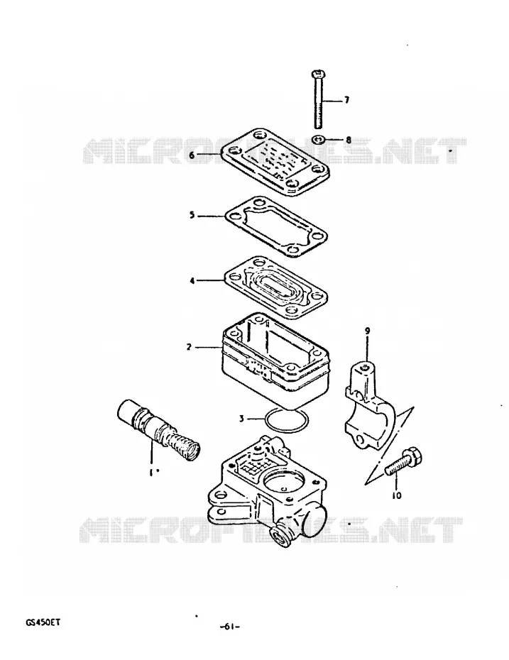 MAITRE CYLINDRE AVANT Suzuki MOTO 450 GS-E 1980  GS450ET(T)