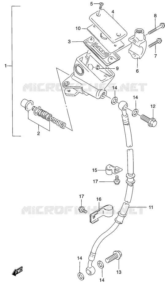 MAITRE CYLINDRE AVANT Suzuki MOTO 500 GS-E 2003  GS500K3(P19)