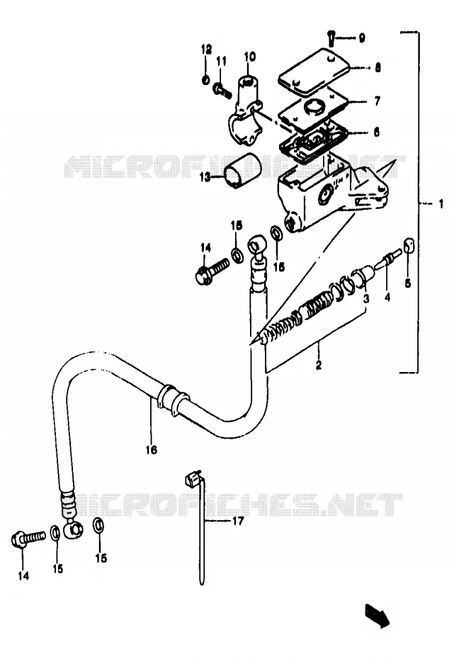 MAITRE CYLINDRE D'EMBRAYAGE Suzuki MOTO 1200 BANDIT 1996  GSF1200T/GSF1200ST