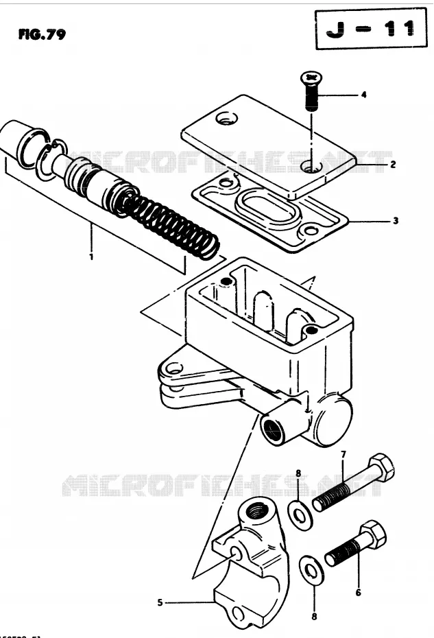 MAITRE CYLINDRE (E34) Suzuki MOTO 450 GS-E 1983  GS450ED2(2/Z/D)