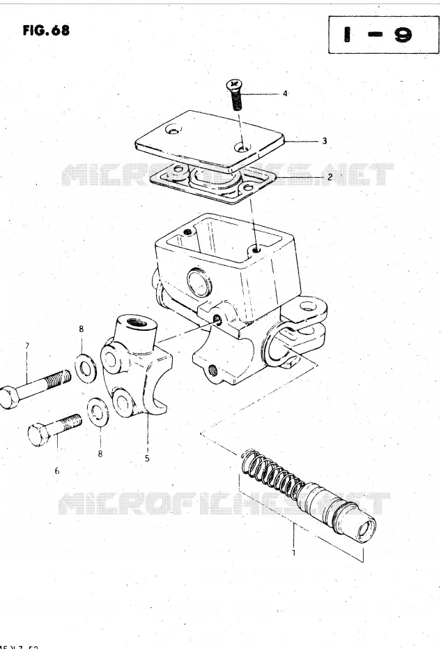 MAITRE CYLINDRE (MODELE Z) Suzuki MOTO 450 GS-L 1982  GS450LZ(E2)