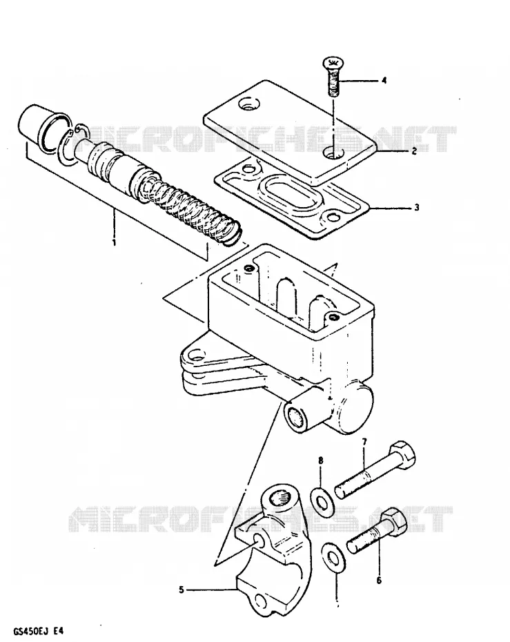 MAITRE CYLINDRE Suzuki MOTO 450 GS-S 1985  GS450SF(E/F/G/H/J)