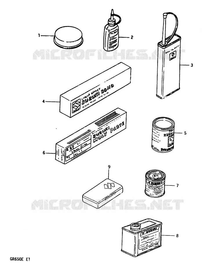 OPTIONS Suzuki MOTO 650 TEMPTER 1984  GR650XE(D/E)