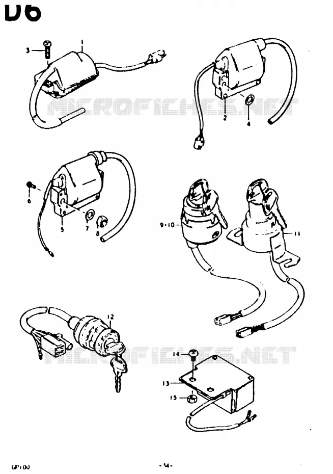 PARTIE ELECTRIQUE (2) Suzuki MOTO 100 GP 1978  GP100UC(C/N)