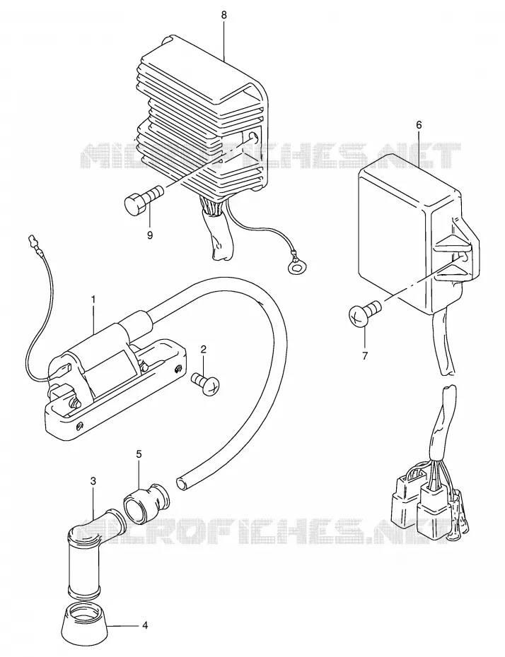 PARTIE ELECTRIQUE (GS125Z/D,GS125UR E71) Suzuki MOTO 125 GS 1994  GS125ESR(E1)