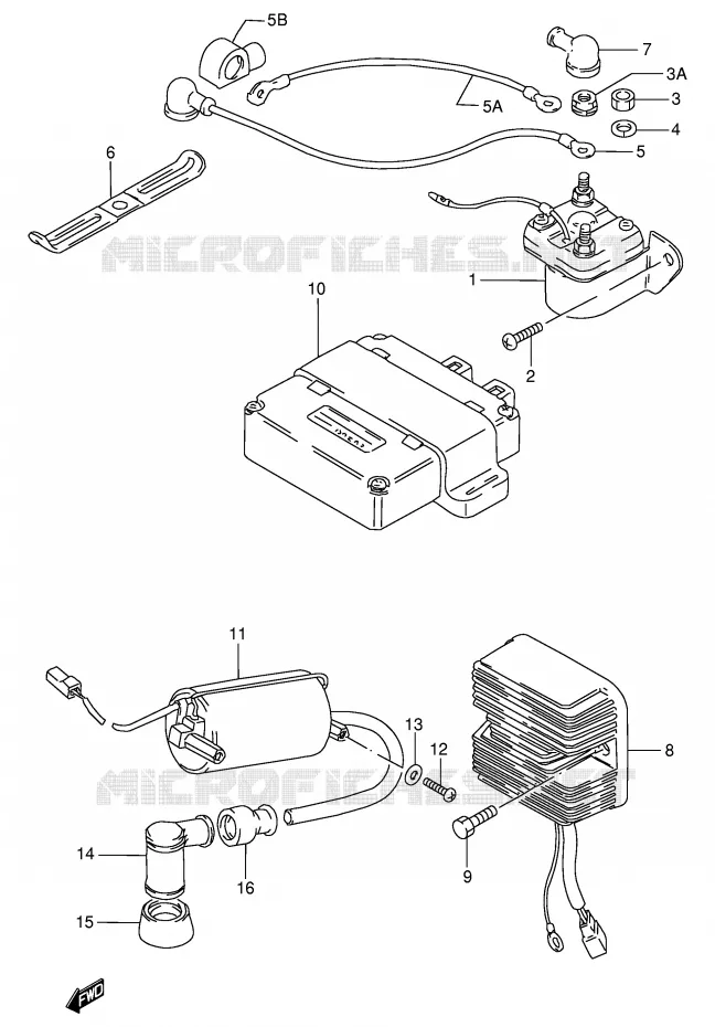 PARTIE ELECTRIQUE (MODELE Z/D/K/M) Suzuki MOTO 125 GN 1992  GN125EN(E1)