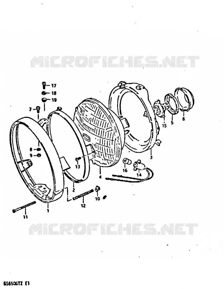 PHARE (E2) Suzuki MOTO 650 GS 1982  GS650GTZ(X/Z)