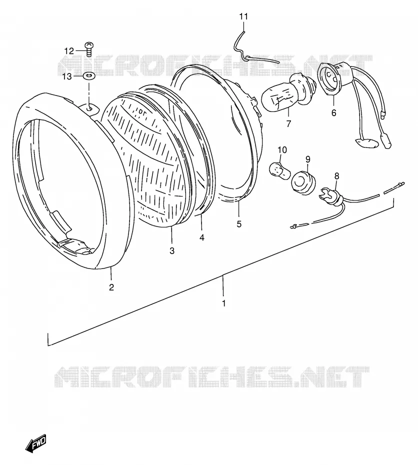 PHARE (E2) Suzuki SCOOTER 50 FZ 1986  FZ50G(E1)