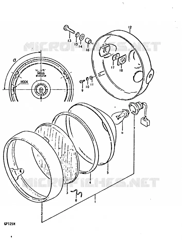 PHARE (GP125C, GP125UC) Suzuki MOTO 125 GP 1978  GP125UC(C/N)